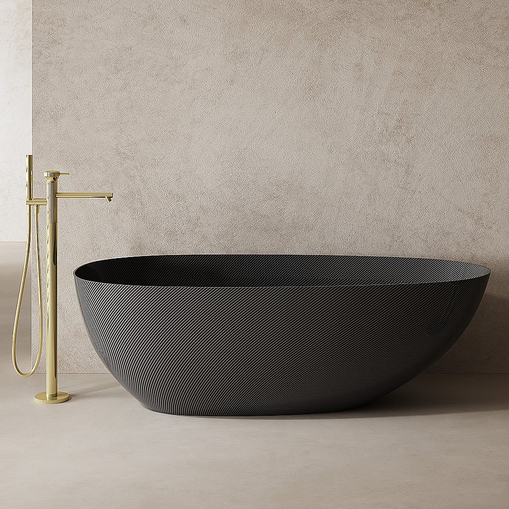 Ванна карбоновая ABBER Karbon AK9011-1.7 170х80 черная купить в интернет-магазине Sanbest