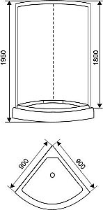 Душевой угол ARCUS AS-301-9 купить в интернет-магазине Sanbest