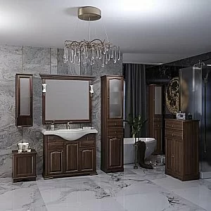 Пенал Опадирис Риспекто 40 орех антикварный для ванной в интернет-магазине сантехники Sanbest