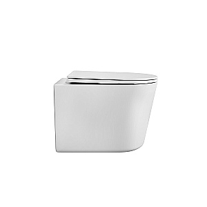 Унитаз подвесной Grossman Thin Rim GR-5602S белый, безободковый, с крышкой микролифт купить в интернет-магазине Sanbest