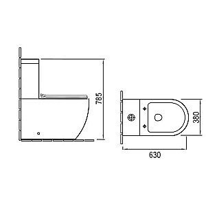 Унитаз компакт Vincea Globo белый, с бачком, с крышкой микролифт, безободковый купить в интернет-магазине Sanbest