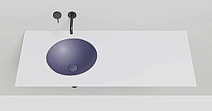 Раковина врезная снизу столешницы Salini MAREA 05 1802205MF 42 из искусственного камня S-Stone, матовая, цвет по RAL полностью купить в интернет-магазине Sanbest