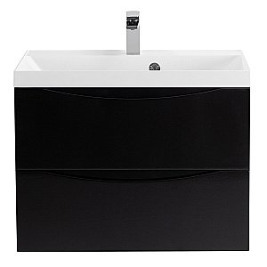 Тумба с раковиной Belbagno MARINO 60 подвесная Nero Lucido для ванной в интернет-магазине Sanbest