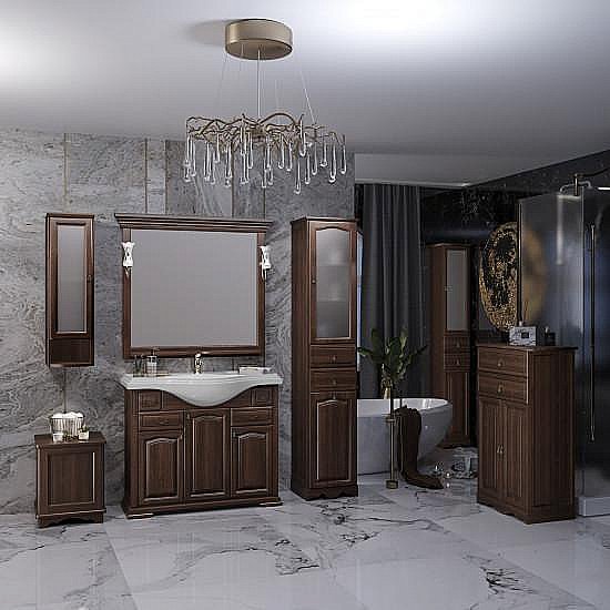 Пенал Опадирис Риспекто 40 орех антикварный для ванной в интернет-магазине сантехники Sanbest