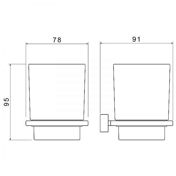 Стакан для зубных щеток Timo Torne 43033/00 хром купить в интернет-магазине сантехники Sanbest
