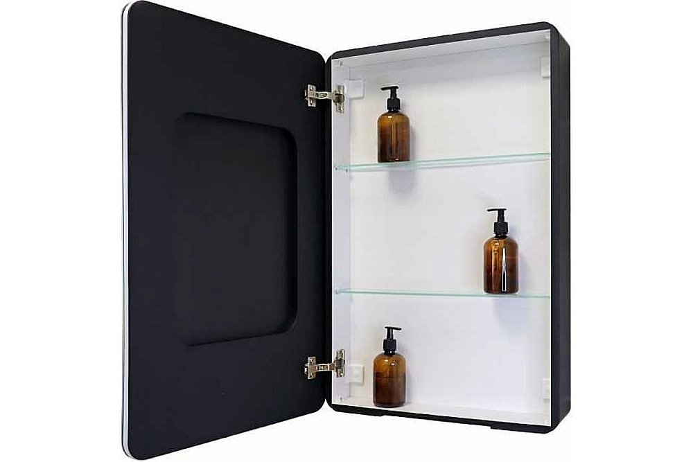 Зеркальный шкаф ART&MAX Lecce 56 черный купить в интернет-магазине сантехники Sanbest