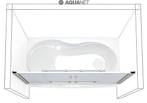 Душевая шторка на ванну Aquanet AQ5 150х140 купить в интернет-магазине Sanbest