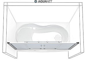 Душевая шторка на ванну Aquanet AQ5 150х140 купить в интернет-магазине Sanbest