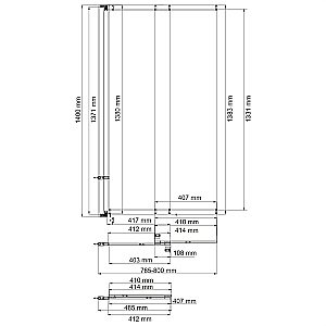 Шторка для ванны WasserKRAFT Schunter 82S02-80 прозрачная/профиль матовое золото купить в интернет-магазине Sanbest