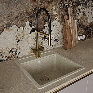 Смеситель для кухни Oliveeka K OL-458009-BG золото матовое купить в интернет-магазине сантехники Sanbest