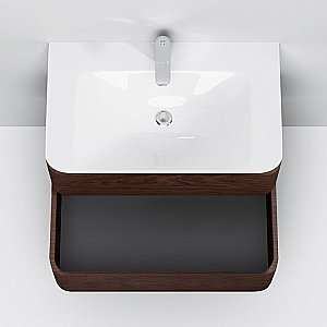 Тумба с раковиной AM.PM Sensation 80 темное дерево для ванной в интернет-магазине Sanbest