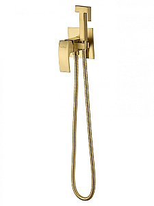 Смеситель с гигиеническим душем встраиваемый WONZON & WOGHAND FIT, Брашированное золото (WW-88829009-BG) купить в интернет-магазине сантехники Sanbest