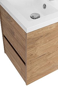 Тумба с раковиной Art&Max Family-M 58 подвесная, дуб харбор золотой для ванной в интернет-магазине Sanbest