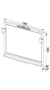 Зеркало Aquanet Амелия 110 в ванную от интернет-магазине сантехники Sanbest