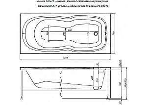 Акриловая ванна Aquanet Riviera 170x75 231078 с к/с купить в интернет-магазине Sanbest