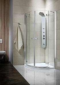 Душевой уголок Radaway Fuenta PDD 100x80 стекло прозрачное/профиль хром купить в интернет-магазине Sanbest