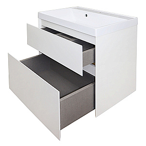 Тумба с раковиной Azario Velluto 60 CS00088601 белая матовая для ванной в интернет-магазине Sanbest