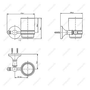 Стакан подвесной Melana MLN-821010 купить в интернет-магазине сантехники Sanbest