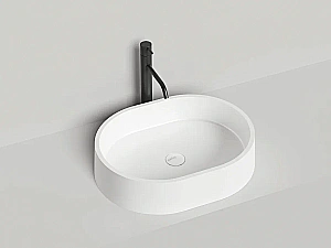 Раковина накладная Salini Gloria 10 1102211M 56 из искусственного камня S-Stone, белая матовая купить в интернет-магазине Sanbest