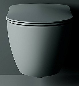 Унитаз подвесной Creavit Free FE322-00CG00E-0000 холодный серый матовый, безободковый купить в интернет-магазине Sanbest