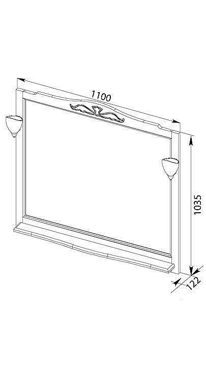 Зеркало Aquanet Амелия 110 в ванную от интернет-магазине сантехники Sanbest