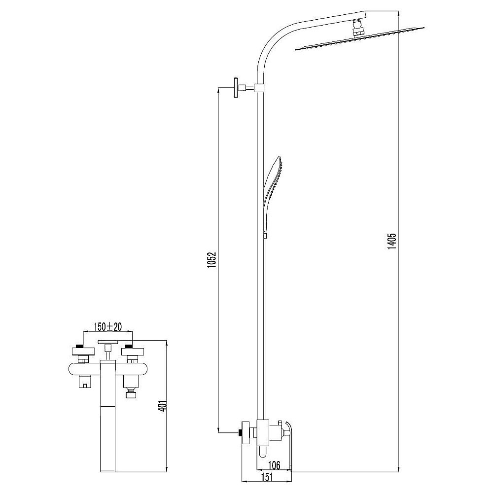 Душевая система Lemark Melange LM4960CW купить в интернет-магазине сантехники Sanbest