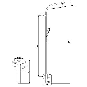 Душевая система Lemark Melange LM4960CW купить в интернет-магазине сантехники Sanbest