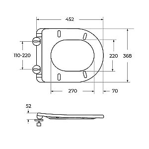 Унитаз Cezares STREAM-TOR CZR-2426-TH-TOR/SC белый купить в интернет-магазине Sanbest
