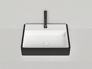 Раковина Salini OTTAVIA 1103101GRH 59,5 из искусственного камня S-Sense, белая глянцевая, цвет по RAL снаружи купить в интернет-магазине Sanbest