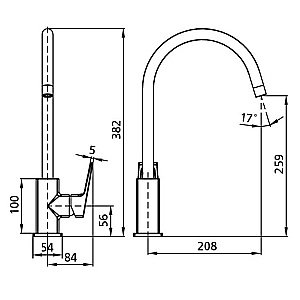 Смеситель для кухни Milardo Atlantic ATLSB00M05 хром купить в интернет-магазине сантехники Sanbest