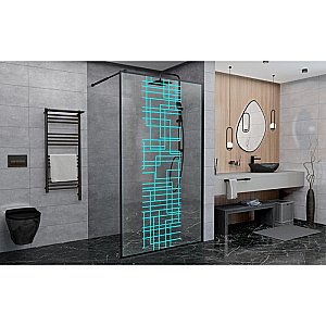 Душевое ограждение DTO LB 100 98902 прозрачная/профиль черный купить в интернет-магазине Sanbest