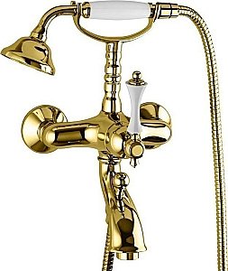 Смеситель для ванны и душа Cezares MARGOT-VDM-03/24-Bi золото купить в интернет-магазине сантехники Sanbest