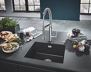 Кухонная мойка Grohe K700 31654AP0 черный гранит купить в интернет-магазине сантехники Sanbest