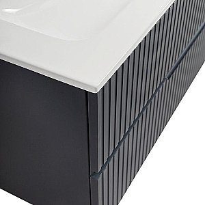 Тумба с раковиной Cezares DUET-N 120 DUET-N-1200-2C-SO-GR-P графит для ванной в интернет-магазине Sanbest