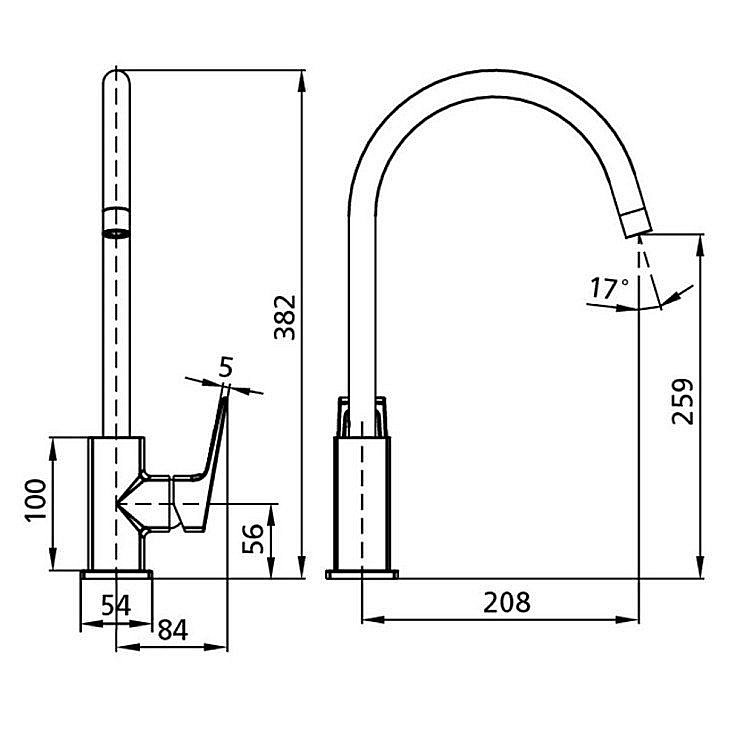 Смеситель для кухни Milardo Atlantic ATLSB00M05 хром купить в интернет-магазине сантехники Sanbest