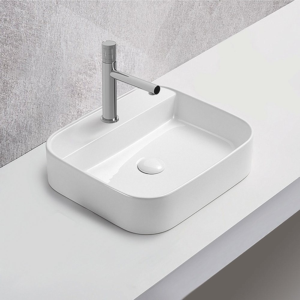 Раковина накладная Vincea 50 VBS-50550 белая купить в интернет-магазине Sanbest