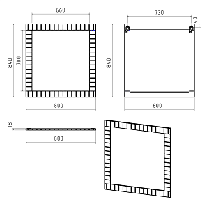 Зеркало Misty GLOSTER 80x84 белое в ванную от интернет-магазине сантехники Sanbest