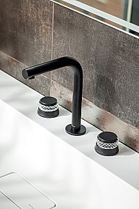 Смеситель для раковины Boheme Aura 152-B-A черный матовый купить в интернет-магазине сантехники Sanbest