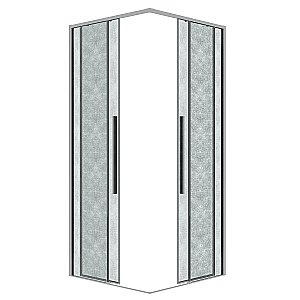 Душевой уголок Grossman Galaxy 300.K33.01.9090.10.02 90x90 стекло шиншилла/профиль хром купить в интернет-магазине Sanbest