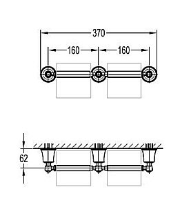 Держатель для туалетной бумаги Cezares Libertiy CZR-F-8989A двойной купить в интернет-магазине сантехники Sanbest