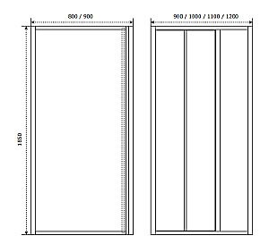 Душевая дверь BAS Сантра ШТ00010 100 матовая/профиль белый купить в интернет-магазине Sanbest