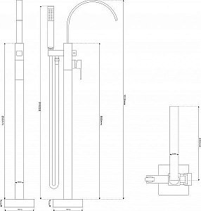 Смеситель для ванны NT Bagno NT42031 купить в интернет-магазине сантехники Sanbest
