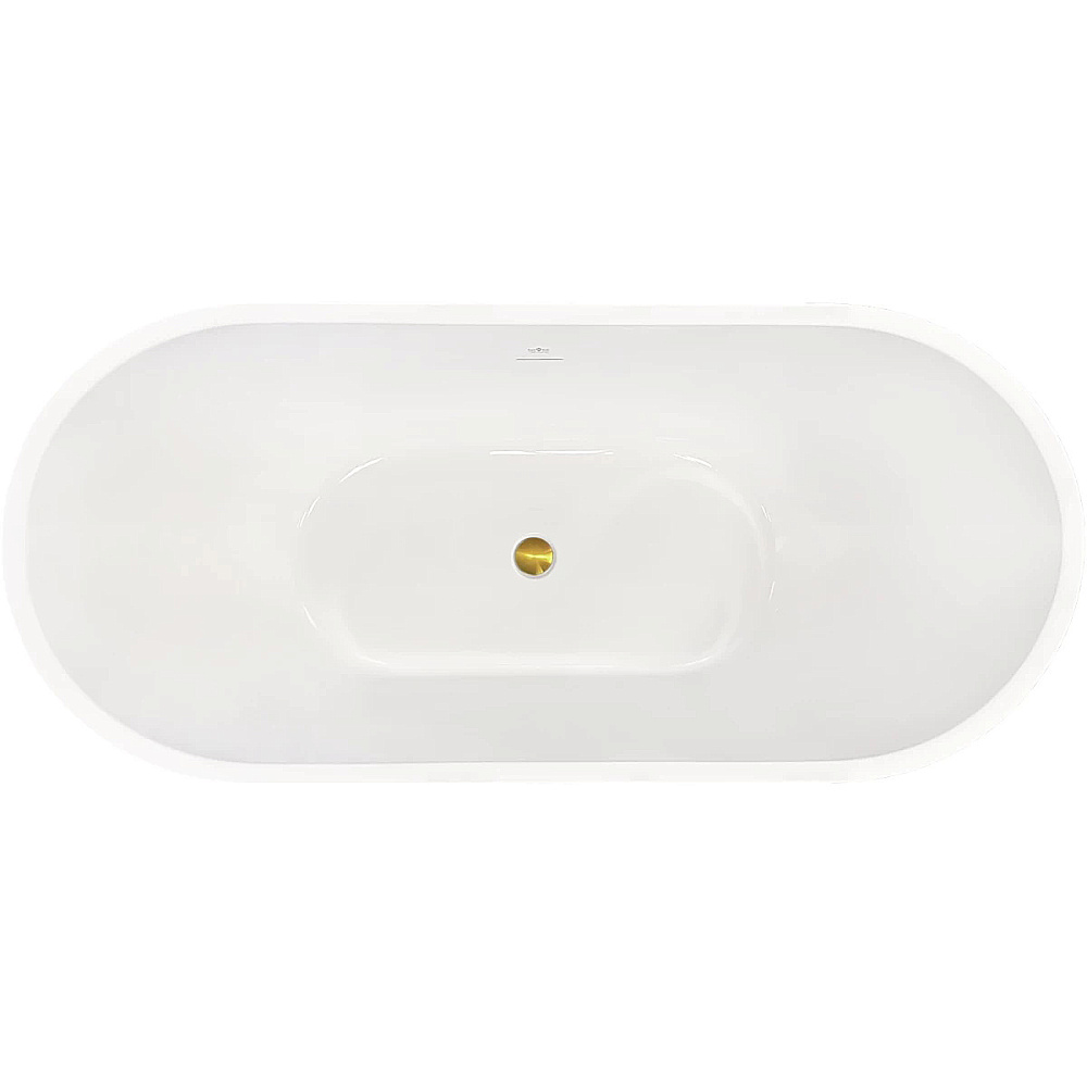 Акриловая ванна Royal Bath Wave RB610102 180х80 Белая/Фурнитура Золото купить в интернет-магазине Sanbest