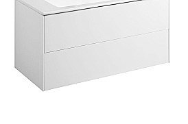 Тумба для раковины Акватон Сохо 100 1A258201AJ010 белая купить в интернет-магазине сантехники Sanbest