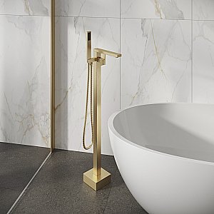 Смеситель напольный для ванны Grossman Falcon 530.K35.08.320 золото сатиновый купить в интернет-магазине сантехники Sanbest