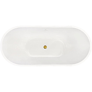 Акриловая ванна Royal Bath Wave RB610102 180х80 Белая/Фурнитура Золото купить в интернет-магазине Sanbest