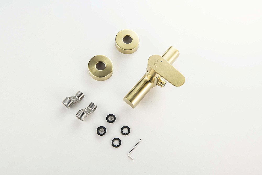 Cмеситель для душа Aquatek Оберон AQ1260BG золото шлифованное купить в интернет-магазине сантехники Sanbest