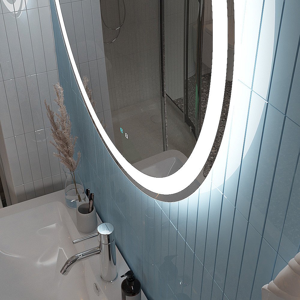 Зеркало BelBagno SPC-RNG-800-LED-TCH-SND 80 в ванную от интернет-магазине сантехники Sanbest