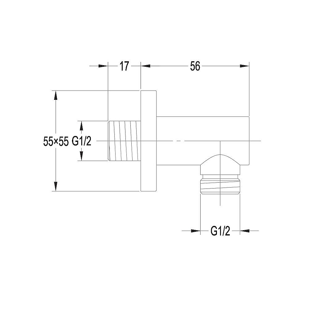 Подключение для шланга OMNIRES S008GL золото купить в интернет-магазине сантехники Sanbest
