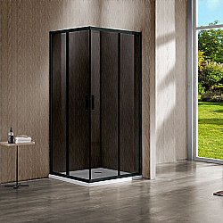Душевой уголок Vincea GARDA VSS-1G1111CGB 110x110 стекло тонированное/профиль черный купить в интернет-магазине Sanbest